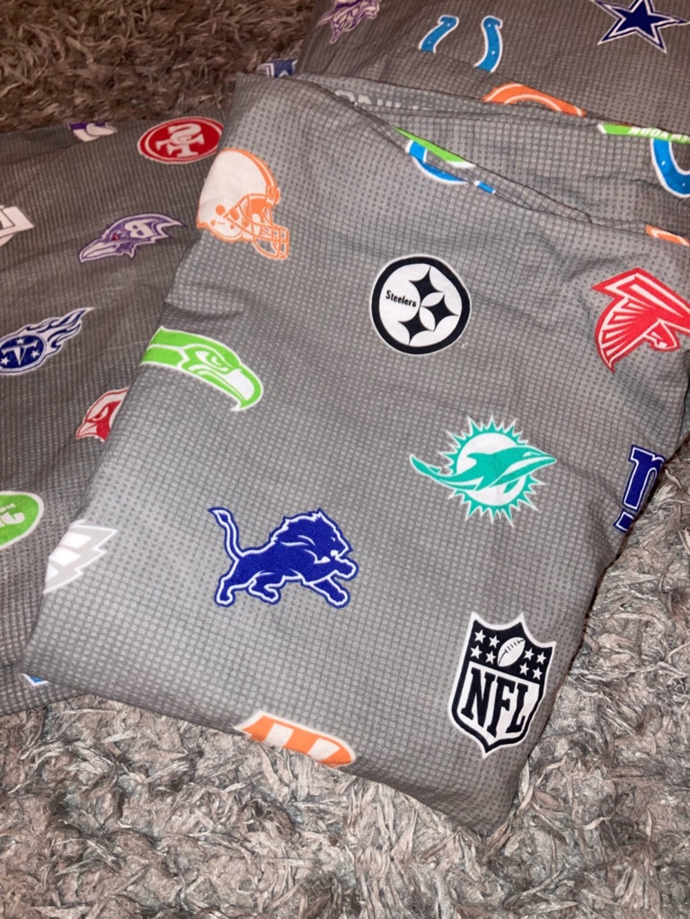Pottery Barn Teen NFL Brights Logo Sheet Set 3 pcs twin xl long - Picture 4 of 8